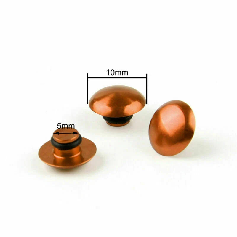 Motorcycle Hexagon Screws 10 x M6 Orange Protective Caps