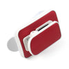 Car - Fits Glasses, Sunglasses, Cards - White / Red Sun Visor Clip Holder