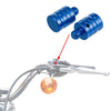 Motorcycle 2 x M8x1.31 Motorcycle Side Mirror Hole Plug Screw Alloy Blue