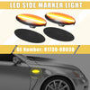 Toyota Yaris Pair Front LED Side Marker Light Black Amber