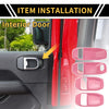 Jeep Wrangler JL JLU Interior Door Handle Bowl Cover Trims (2018-2023)