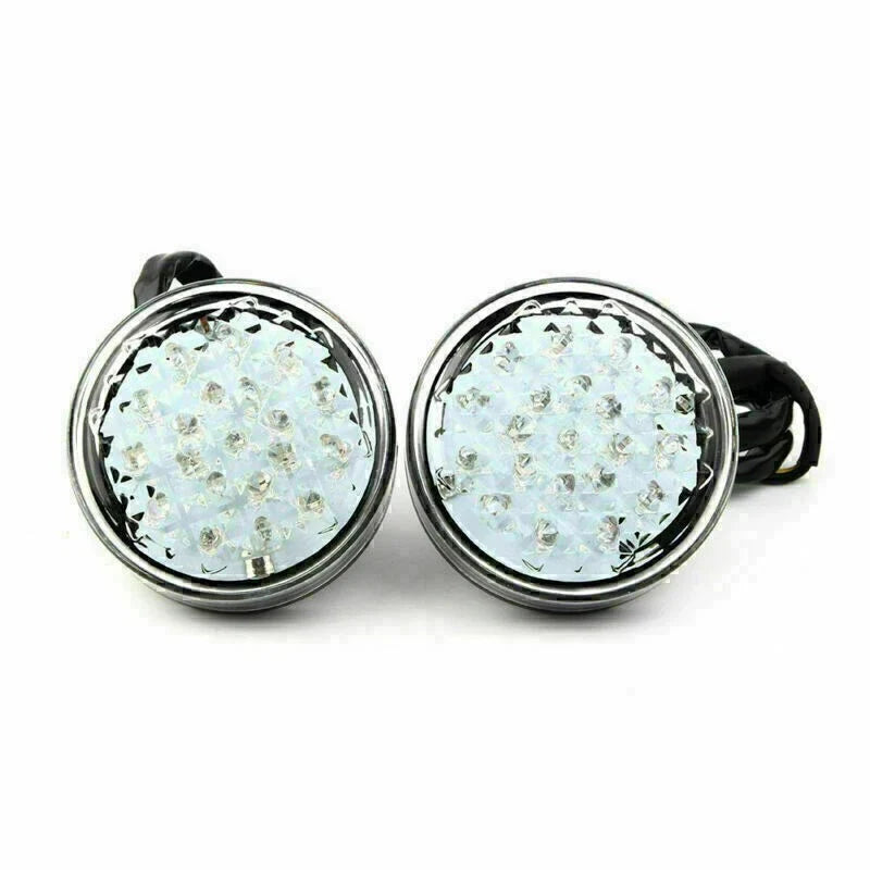 Car 12V Clear LED Round Smoke Turn Signal Indicator Blinker Light
