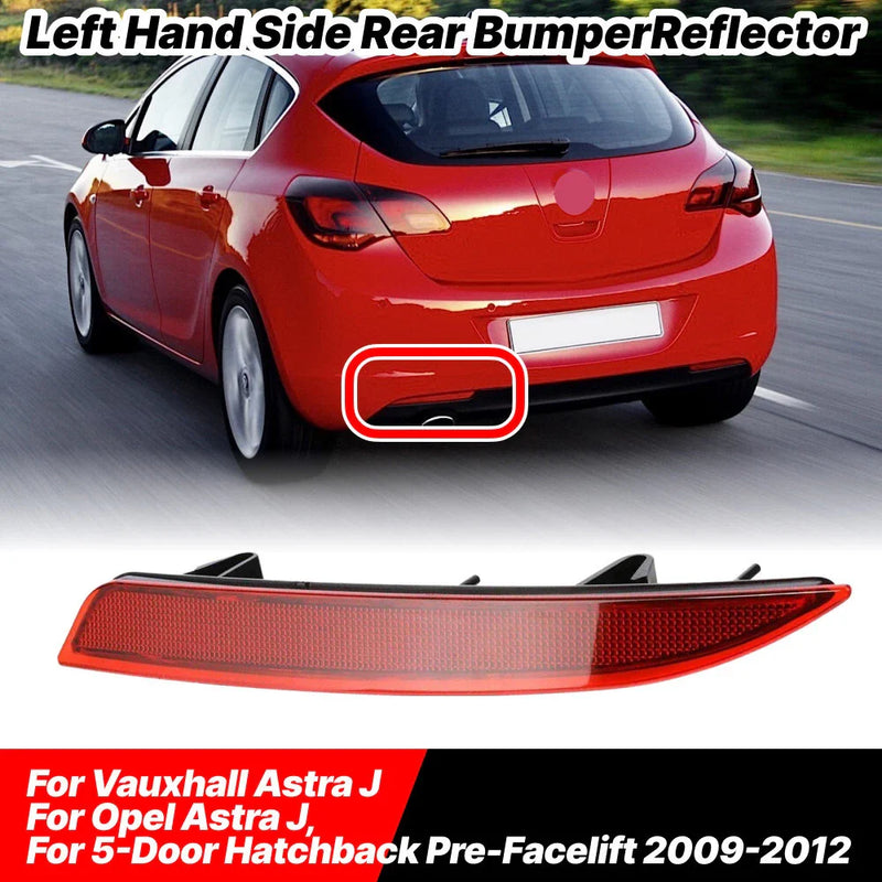 Vauxhall Opel Astra J Left Hand Rear Bumper Reflector (2009-2012)