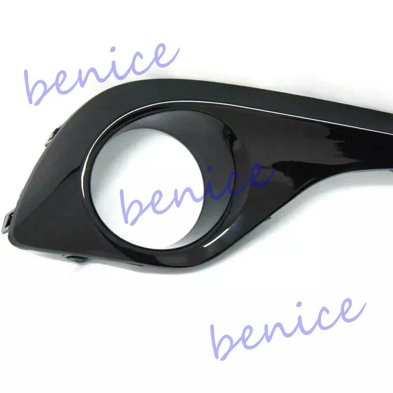 Toyota Highlander Black Pair Front Bumper Fog Lamp covers Grille (2012–2014)
