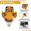 Universal Motorcycle License Plate Screws Cover / 38mm Orange 4Pcs /