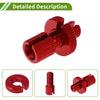Motorcycle 4 x M10 Clutch Brake Cable Adjuster Screw Red Gold Tone
