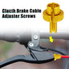 Motorcycle 4pcs M8 Brake Clutch Lever Cable Adjuster Screws Bolts Gold Tone