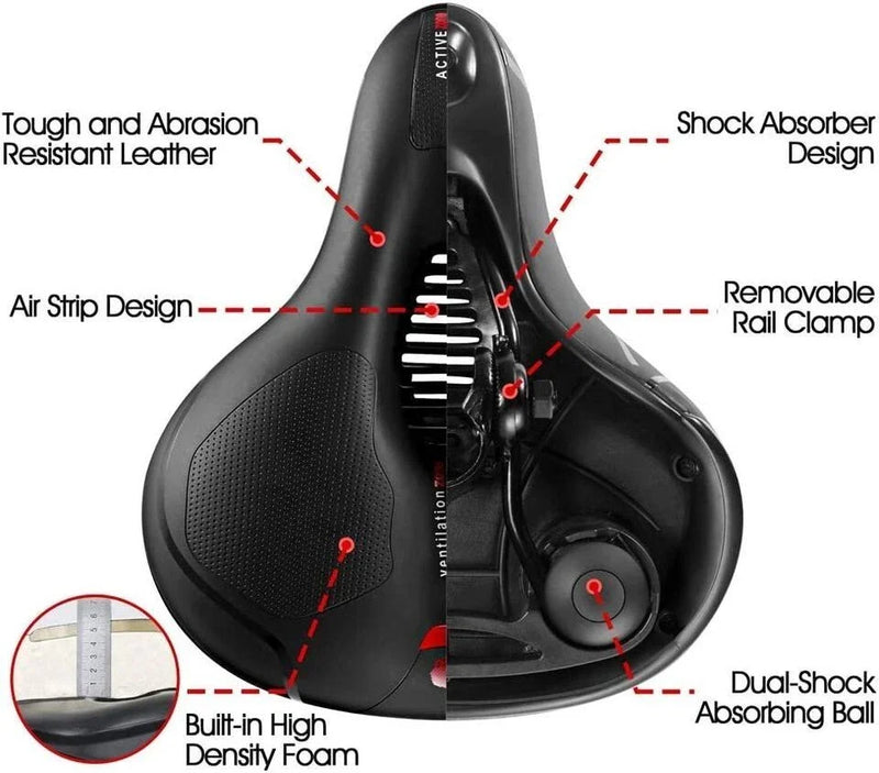 Cruiser Bike Wide Big Ergonomic Bicycle Seat