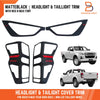 Isuzu D-Max 20-23 Matte Black Headlight Taillight Cover Trim