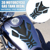 Universal Motorcycle Gas Tank Decal 7.76x5.63 Black Blue