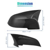 BMW Pair Door Wing Rearview Side Mirror Cover Cap Carbon Fiber Pattern