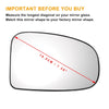 TOYOTA IQ Right Side White Mirror Glass Back Non-heated (2009–2016)