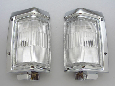 Nissan Navara D21 Pickup Chrome Corner Light Signal Indicators (1995-1997)