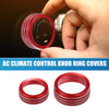 Dodge Durango 2014-2020 Red AC Radio Switch Knob Cover Decals (3 pcs)