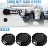 Jeep Wrangler JL JLU (2018-2022) Glossy Black 3 x Car Door Key Jack Covers