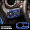Jeep Wrangler JL Blue Headlight Switch Button Trim Cover (2018-2023)
