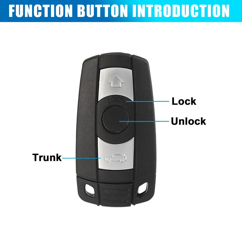 BMW 3 Series 5 Series 7 Series X5 X6 Remote Key Fob (E90 E92 E93)