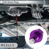 Car Motorcycle Boat Purple 1 Set M12x1.5 Engine Oil Drain Plug with Gasket