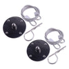 Universal Aluminum Black Hardware Hood Pin Plate Lock Kit