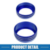 Dodge Durango (2014 - 2020) Blue AC Radio Switch Knob Cover Decals 3 x