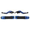 BMW G310R G310GS Blue Extendable Brake Clutch Levers Grips Set (2017-2023)