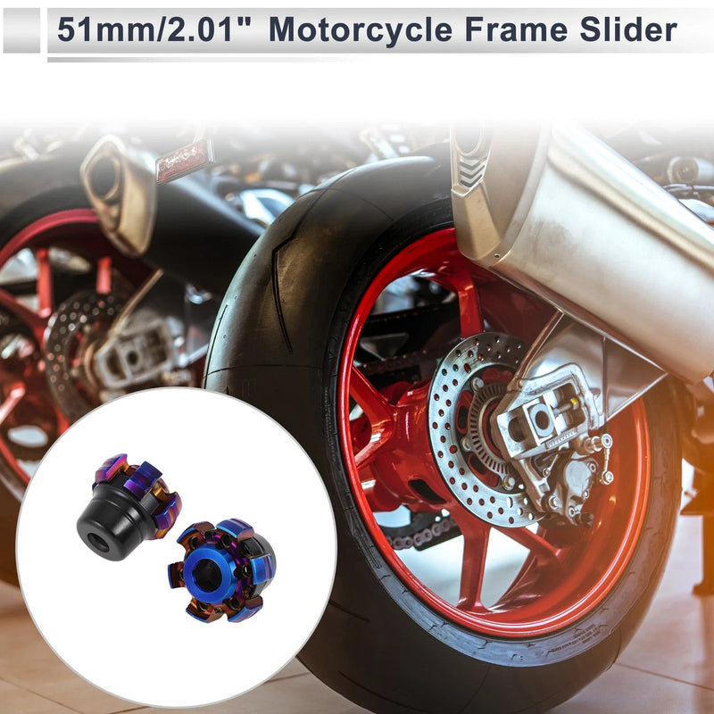 Motorcycle 12mm Aluminum Alloy Plastic Motorcycle Slider Frame 2 x