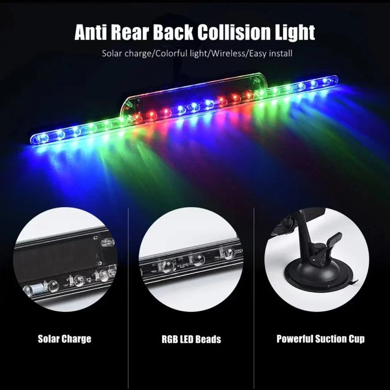 Increased Visibility for Car RGB LED Light Bar with Solar Charging