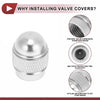 4 x Mini Bullet Style Tire Valve Stem Caps Dust Covers Silver Tone