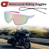 Set Motorcycle Riding Goggles Pink Lens White Pink Frame PC UV400