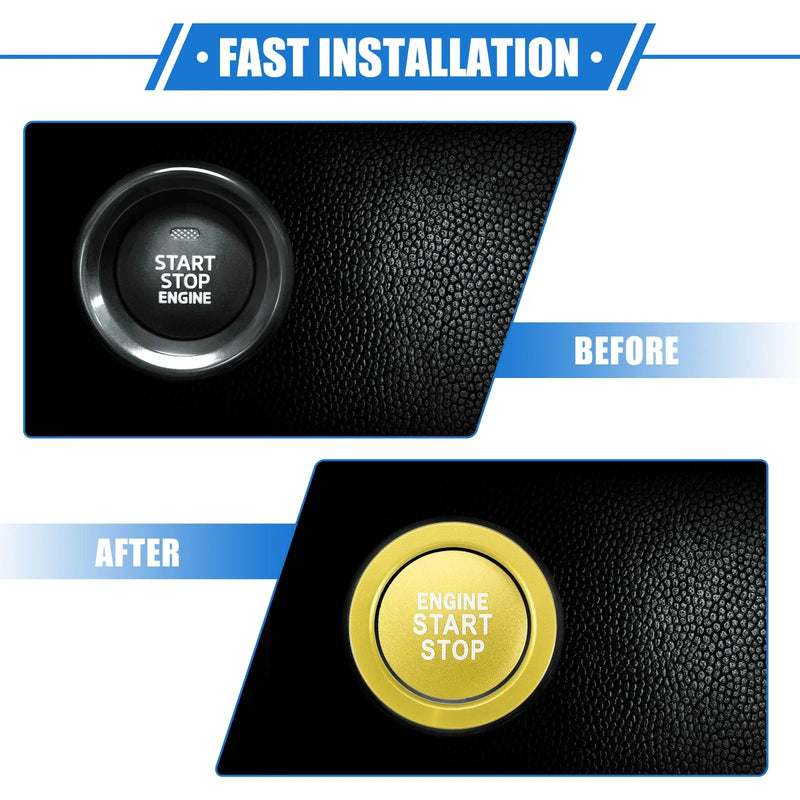 Toyota Highlander (2020-2022) Gold Tone Engine Start Stop Button Cover