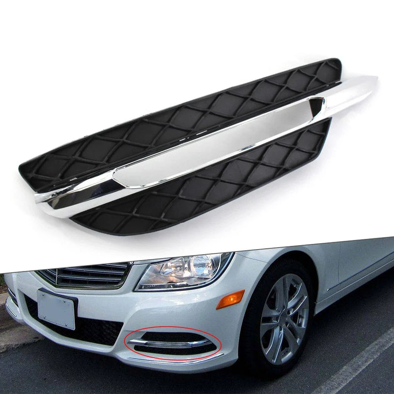 Benz C-Class Left Front Bumper Fog Light Grille Cover (2011-2014)