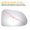 Hyundai Santa Fe Right Side White Mirror Glass (2013-2018)