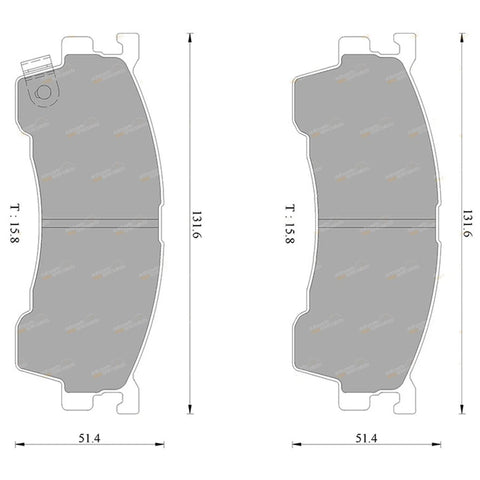 Mazda 323 BJ 4cyl 1.8L FP Front Disc Brake Pad Set (1998-2003)