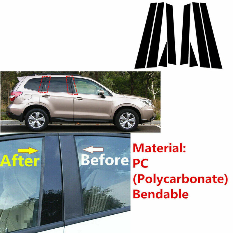Subaru Forester 8Pcs Side Window Door Pillar Cover Posts (2014–2018)