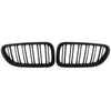 BMW 6-Series F06 F12 (2012-2017) 2x Dual Slat Matte Black Kidney Grilles