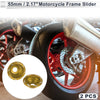 Motorcycle 12mm Aluminum Alloy Motorcycle Slider Frame 2 x Gold Tone