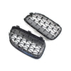 BMW 3 Series Glossy Black Front Kidney Grille Diamond Grille (2010-2013)