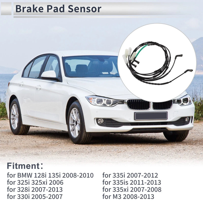 BMW 128i 135i Front Rear Wheel Brake Pad Wear Sensor (2008 - 2010)
