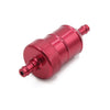Motorcycle 8mm Dia Hose Aluminum Alloy Fuel Filter Cleaner Red