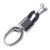 Keyring Buckle Black Braided Keychain Holder