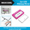 LED Light Car Sun Visor Makeup Mirror Set - Black
