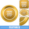 Honda Accord (2018-2022) Gold Tone Engine Start Stop Ignition Button Decal