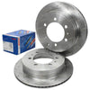 Prado 120 Series Rear Slotted Drilled Disc Rotors + Pads (2002–2009)