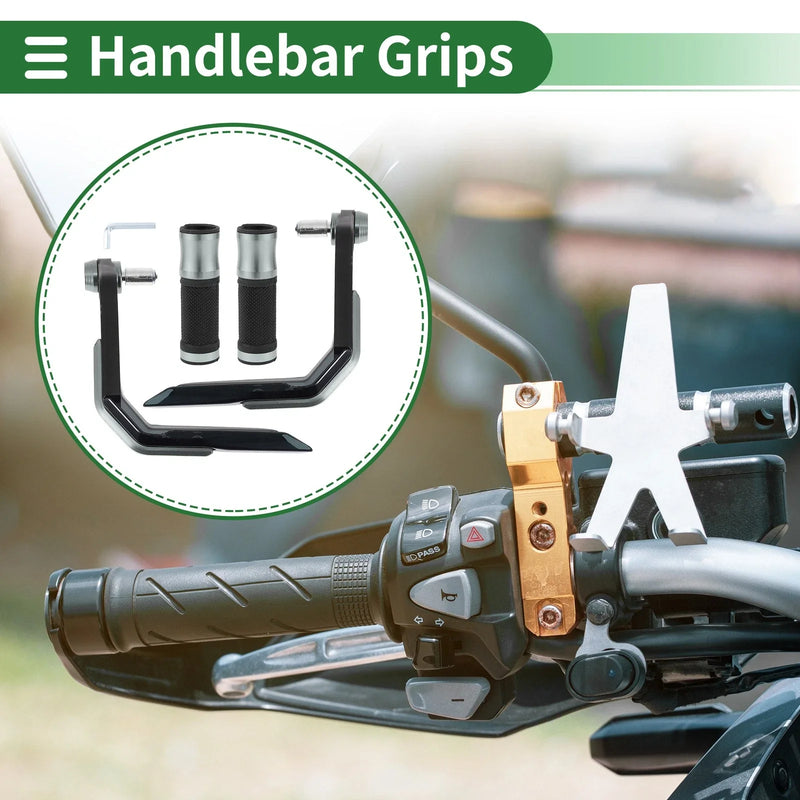 Motorcycle 7/8 22mm Hand Grips Cover Kit Zigzag Stripes