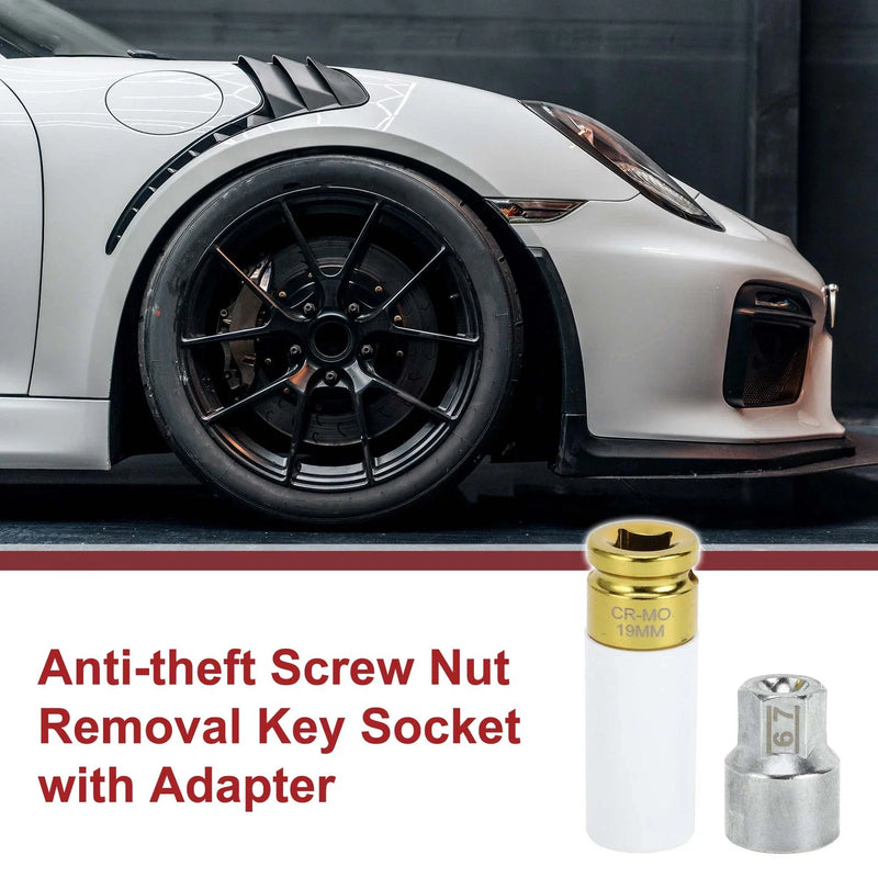 Porsche Cayenne 1 x Wheel Lock Lug Nut 21 Teeth Anti-theft Key Socket