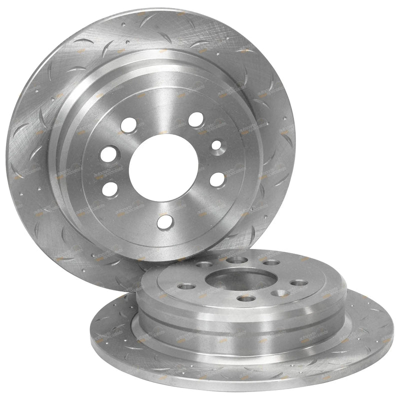 Ford Fairlane NF NL LTD DF DL Slotted Drilled Brake Rotors (1994-1997)