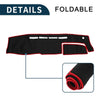 Toyota Hiace 2004-2024 Black Red 1 Set Dashboard Cover Mat