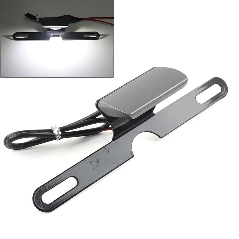 Motorcycle License Plate Mount Holder Bracket w/ Brake Tail Light