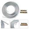 Brake Line Tubing 25 Ft 3/16 OD Copper Nickel with 16 Fittings
