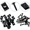 Car Bumper Fender Trim Panel Fasteners 20 x Metal U-type Clip with Screw